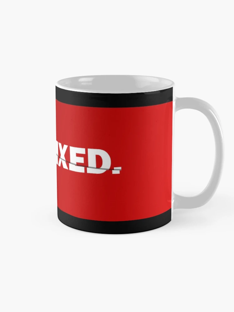 Thumbnail 3 of 6, Coffee Mug, I Ride Fixed Sliced Text Art Red Gradient designed and sold by RabeDesigns.