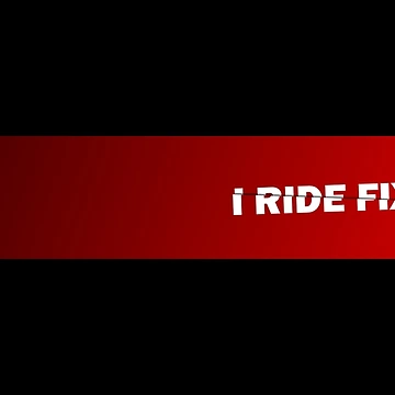 Artwork thumbnail, I Ride Fixed Sliced Text Art Red Gradient by RabeDesigns
