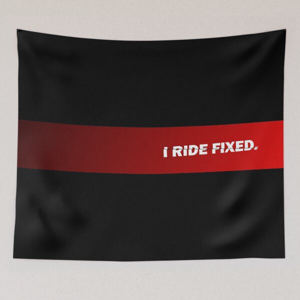 Item preview, I Ride Fixed Sliced Text Art Red Gradient designed and sold by RabeDesigns.
