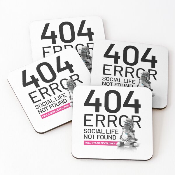 Item preview, 404 Error, Social Life Not Found - Full Stack Developer designed and sold by BLVDdesign.