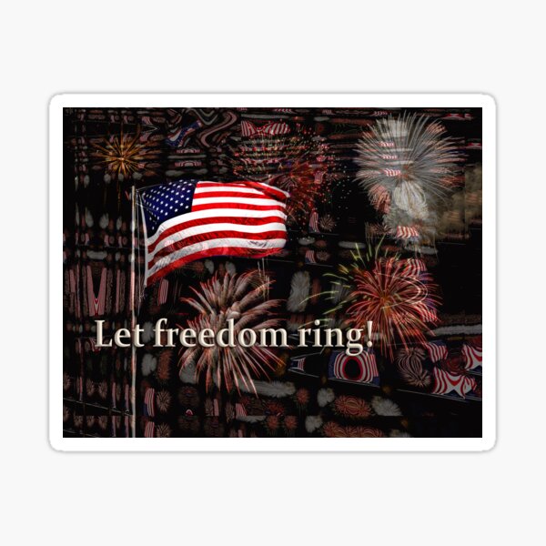 2D Destination Stickers - Let Freedom Ring