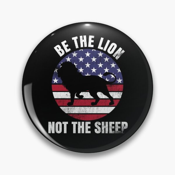 Item preview, Be The Lion Not A Sheep Patriotic American Flag designed and sold by TexasMerch.