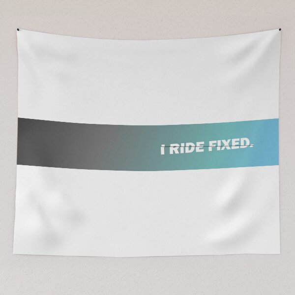 Item preview, I Ride Fixed Sliced Text Art Blue Gradient designed and sold by RabeDesigns.