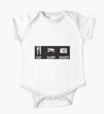 Eat Sleep Shoot Photographers Moto Shirt Sticker Posters One Piece - Short Sleeve