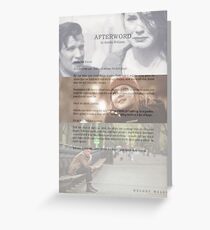 Afterword By Amelia Williams Greeting Card