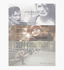 Afterword By Amelia Williams Photographic Print