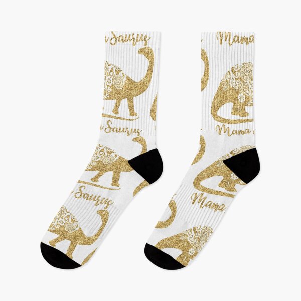 Item preview, Mamasaurus Dino with flowers Gold designed and sold by MagicStrawberry.