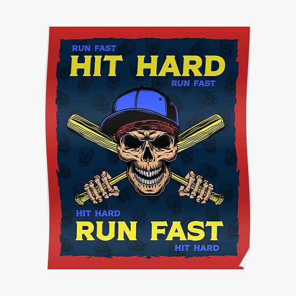 hit-hard-run-fast-turn-left-poster-by-husainm7-redbubble