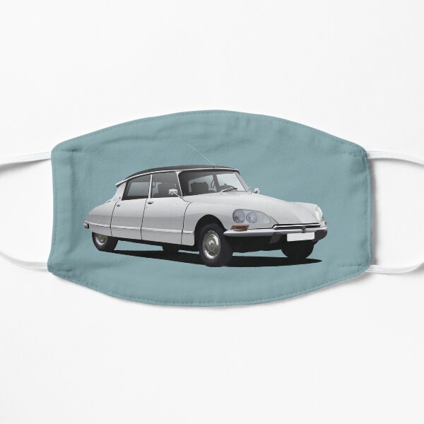 Illustration Citroen DS, blanche Masque sans plis