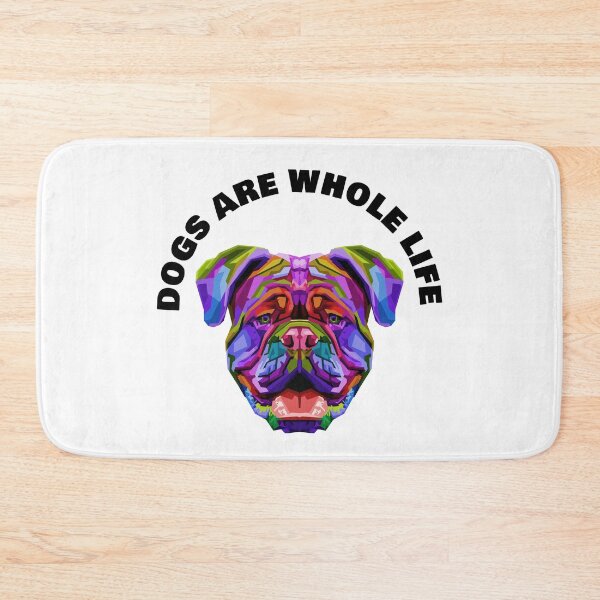 Item preview, British Bulldog - Dogs Are Whole Life - Black on White designed and sold by NoMatterLab.