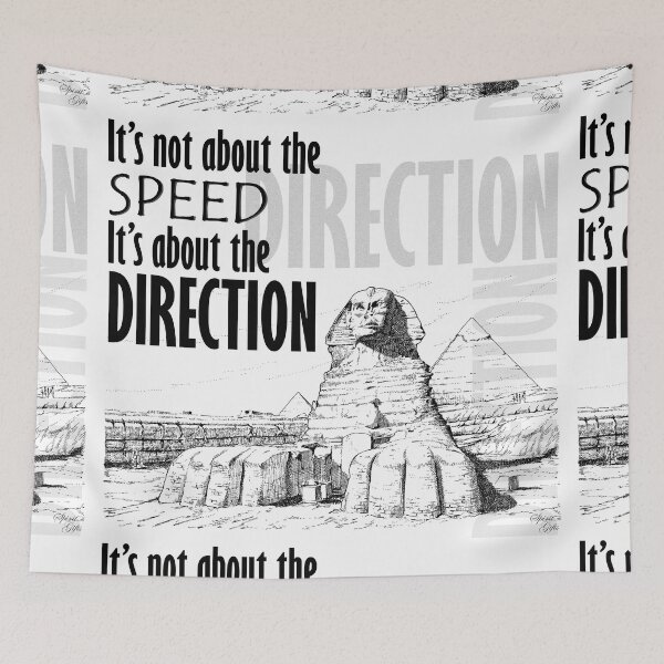 Item preview, Direction It's Not About The Speed It's about the Direction White background designed and sold by SpiritGifts.
