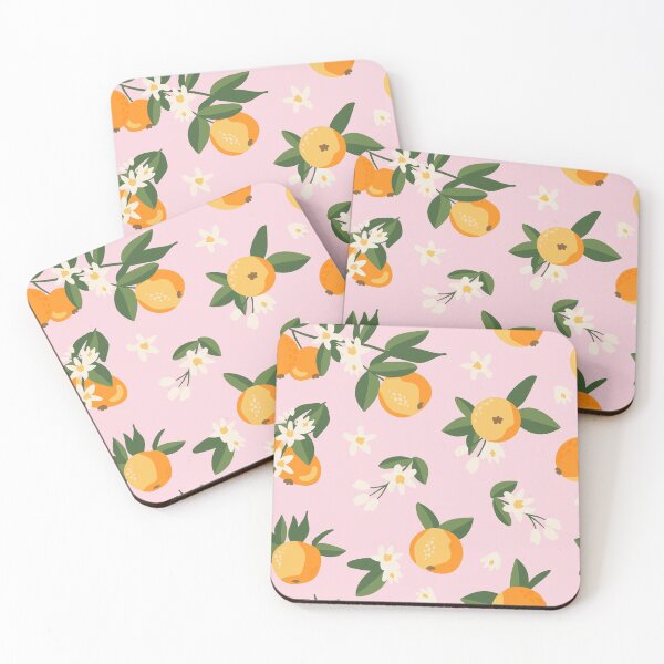 Artikelvorschau, Tropisches Sommermuster mit bunten Orangen und Blumen. entworfen und verkauft von Barysevich.