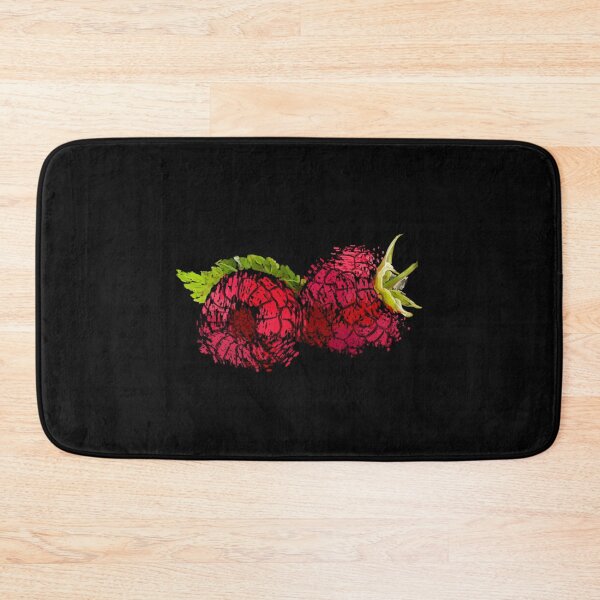 Item preview, ILLUSTRATION OF RASPBERRY ON BLACK BACKGROUND designed and sold by cemreyigitsahin.