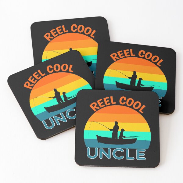 Item preview, Reel Cool Uncle Taking His Niece or Nephew Fishing Retro Sunset designed and sold by KeysTreasures.