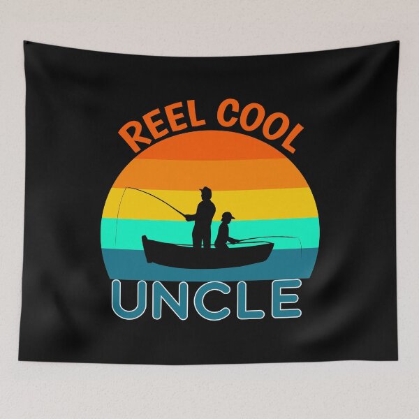 Item preview, Reel Cool Uncle Taking His Niece or Nephew Fishing Retro Sunset designed and sold by KeysTreasures.