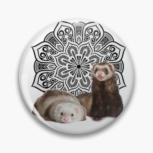 Item preview, Ferret Couple with Mandala designed and sold by OraitoShop.