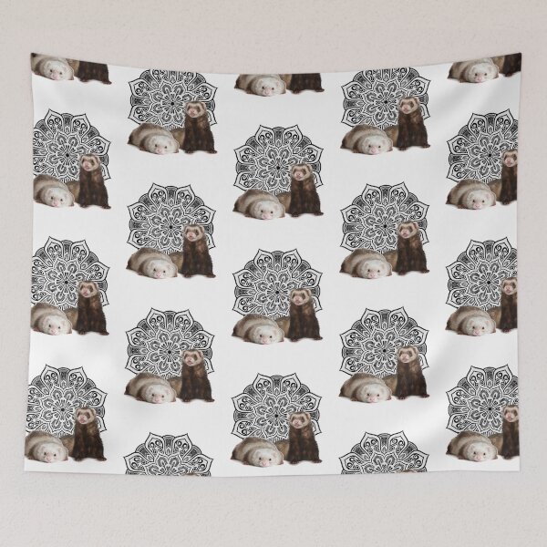 Item preview, Ferret Couple with Mandala designed and sold by OraitoShop.
