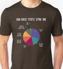 How Horse People Spend Time (Dark) Unisex T-Shirt