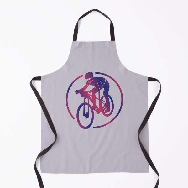 Item preview, Cross Country Mountain Biker Descending Purple Pink Gradient designed and sold by RabeDesigns.