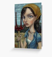 Farm Girl Greeting Card