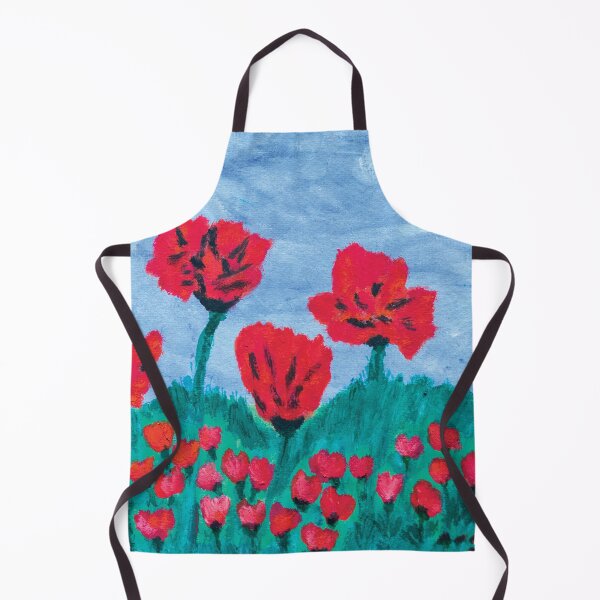 Item preview, Poppy Field watercolor technique designed and sold by pineappledizajn.