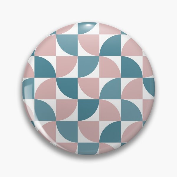 Item preview, Blush pink and bluish modern geometric pattern  designed and sold by likebakerdo.