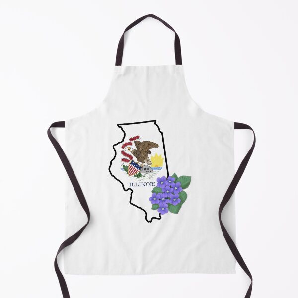 Item preview, State of Illinois Flag with State Flower Common Blue Violet designed and sold by Gsallicat.