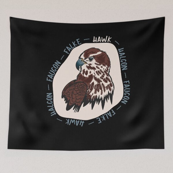 Item preview, Bird of Prey Hawk Falcon Halcon Faucon designed and sold by FalkDania.