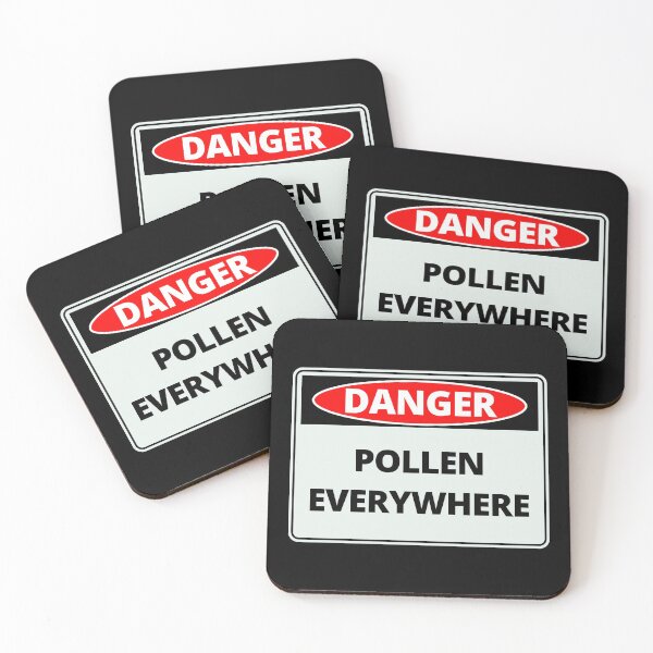 Item preview, Funny Danger Sign Pollen Everywhere designed and sold by thehappylamb.
