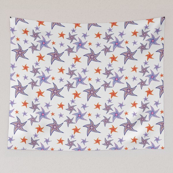 Item preview, Lovely starfishes pattern illustration designed and sold by drommmes.