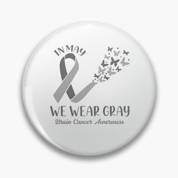 Item preview, In May We Wear Gray Brain Cancer Awareness Ribbon Butterflies designed and sold by RedQuality.