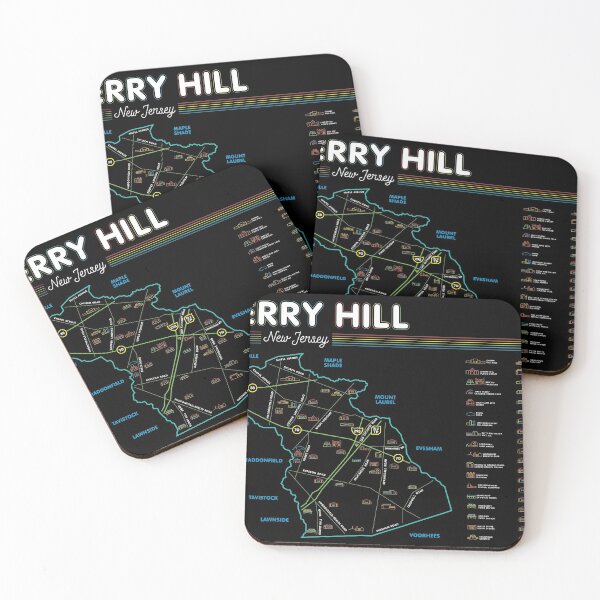 Item preview, Cherry Hill New Jersey Map designed and sold by Plasmic Studio.
