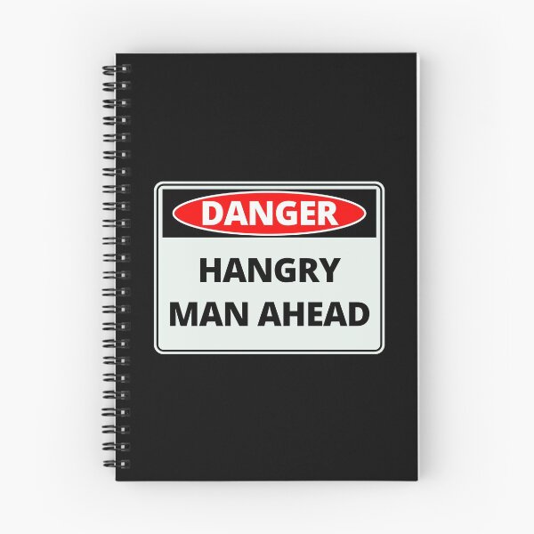 Item preview, Funny Caution Danger Sign Hangry Man Ahead designed and sold by thehappylamb.