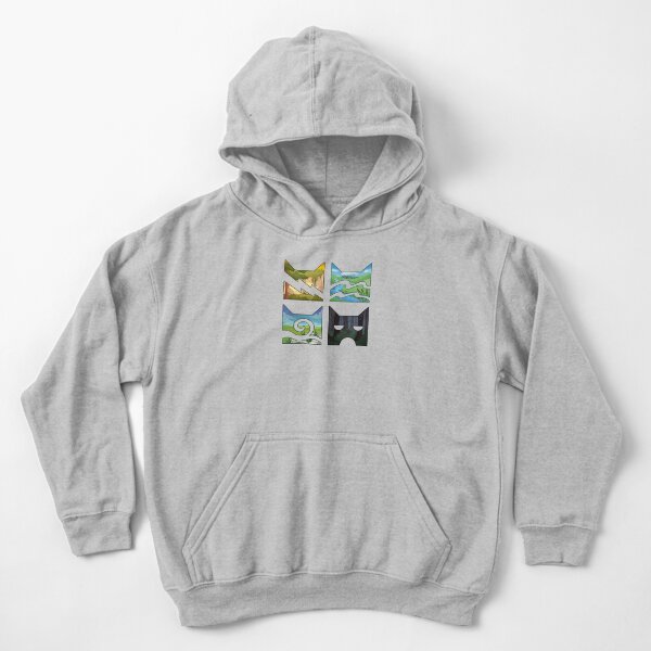 Classic Four Warriors Warrior Cats Logo Kids Pullover Hoodie