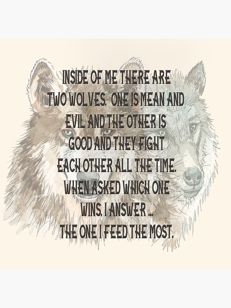 Two Wolves Premium Matte Vertical Poster sold by Rhonda Malt | SKU ...