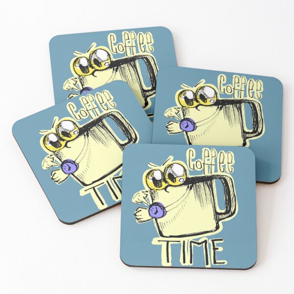 Item preview, coffee time cup of coffee big yellow eyes watch time designed and sold by manuelunsui.