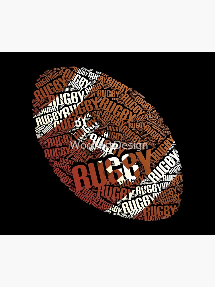 "Rugby Ball Word Art Design" Poster for Sale by WordArtDesign Redbubble