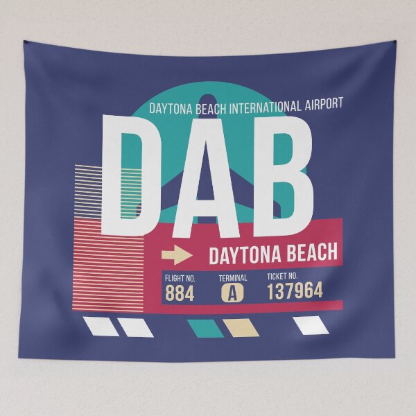 Item preview, Daytona Beach (DAB) Airport Code Baggage Tag designed and sold by SLAG-Creative.