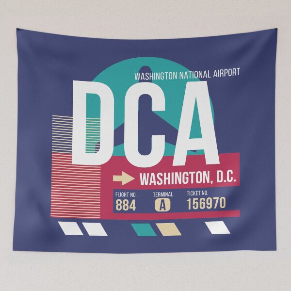 Item preview, Washington, D.C. (DCA) Airport Code Baggage Tag designed and sold by SLAG-Creative.