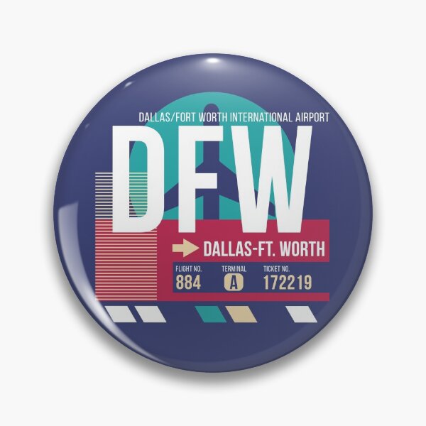 Item preview, Dallas-Ft. Worth Texas (DFW) Airport Code Baggage Tag designed and sold by SLAG-Creative.