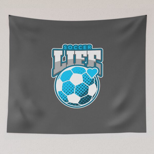 Item preview, Soccer Life-Blu and Wt hrt designed and sold by VJKTees.