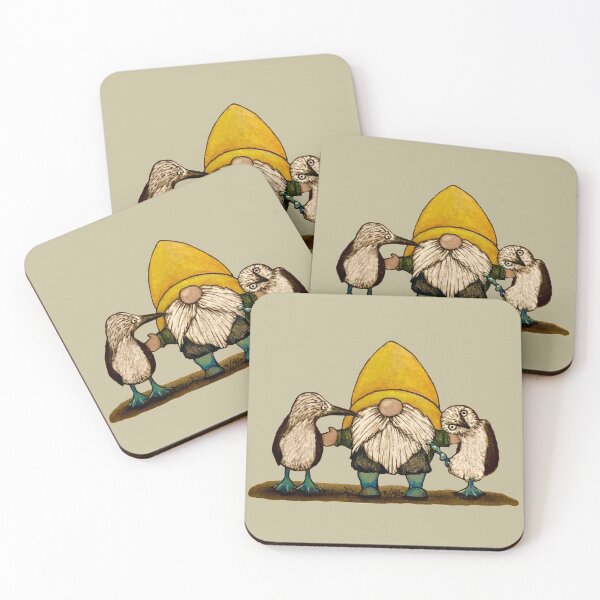Item preview, Gnome & Blue footed birdies designed and sold by SarahCD13.