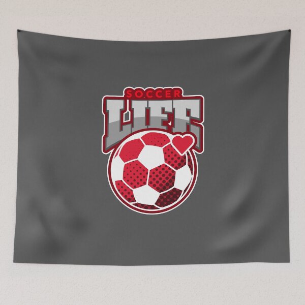 Item preview, Soccer Life- Red and Wt hrt designed and sold by VJKTees.