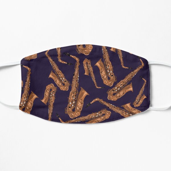 Alto Saxophone Musical Instrument Pattern Purple Flat Mask