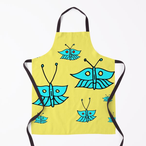 Item preview, Light Blue Butterflies on Yellow designed and sold by Istvan Ocztos.