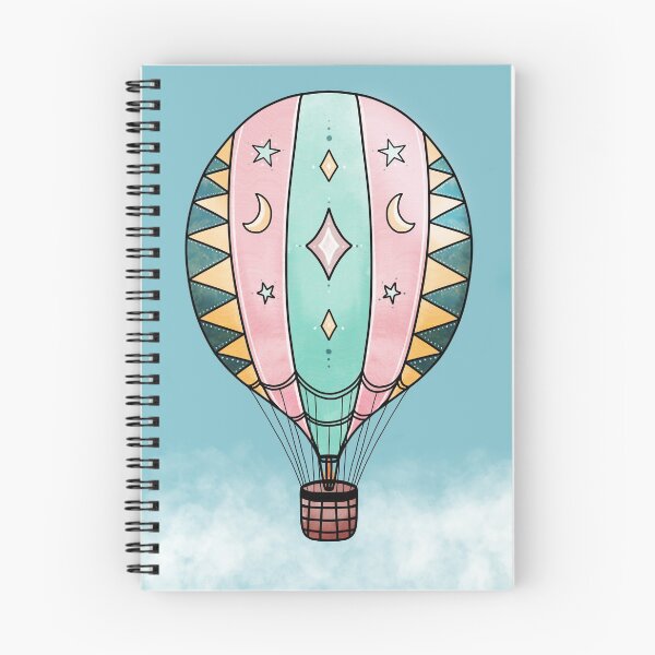 Item preview, Pastel Hot Air Balloon Cute Circus Digital Watercolor designed and sold by emilyunderworld.