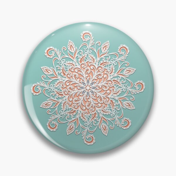Item preview, Mandala de ocho puntas en espiral (melocotón) designed and sold by squishyrainbow.