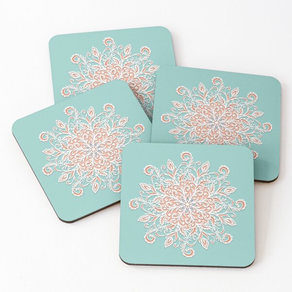 Item preview, Eight Pointed Swirl Mandala (Peach) designed and sold by squishyrainbow.