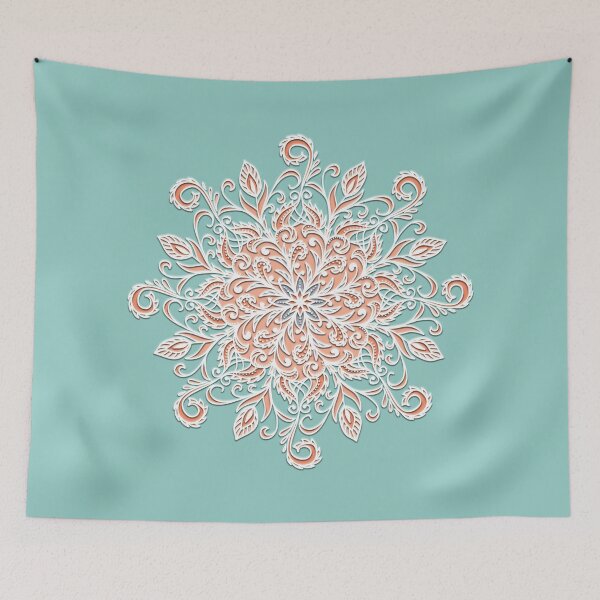 Item preview, Eight Pointed Swirl Mandala (Peach) designed and sold by squishyrainbow.