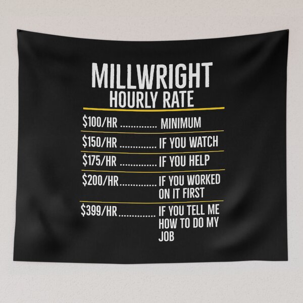 Item preview, Millwright Hourly Rate designed and sold by AwesomeWorld1.